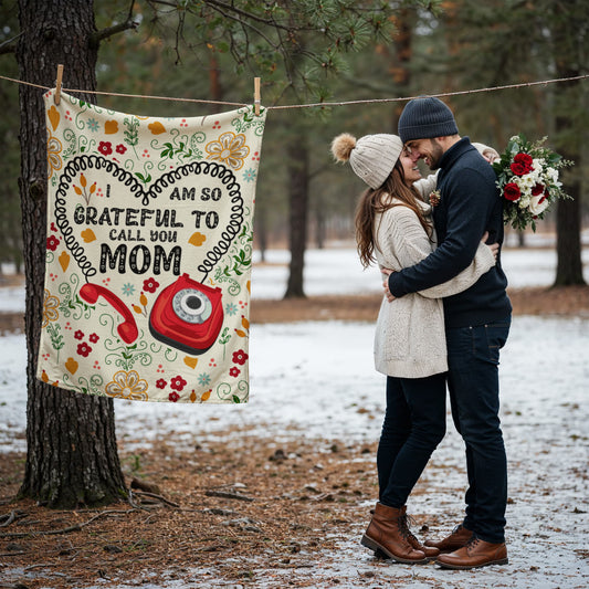 I Am So Grateful – Coral Fleece Blanket