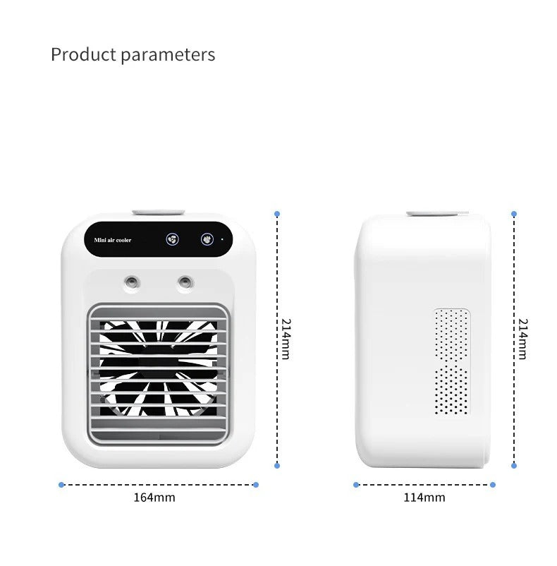 “Portable 3-in-1 Air Cooler Fan – Mini AC for Room, Office & Car | Fast Cooling + Humidifier | Ships from USA 🇺🇸 | TikTok & Amazon Hot Seller!”