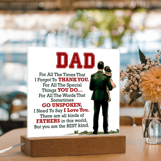 Thank You Dad - Acrylic Square